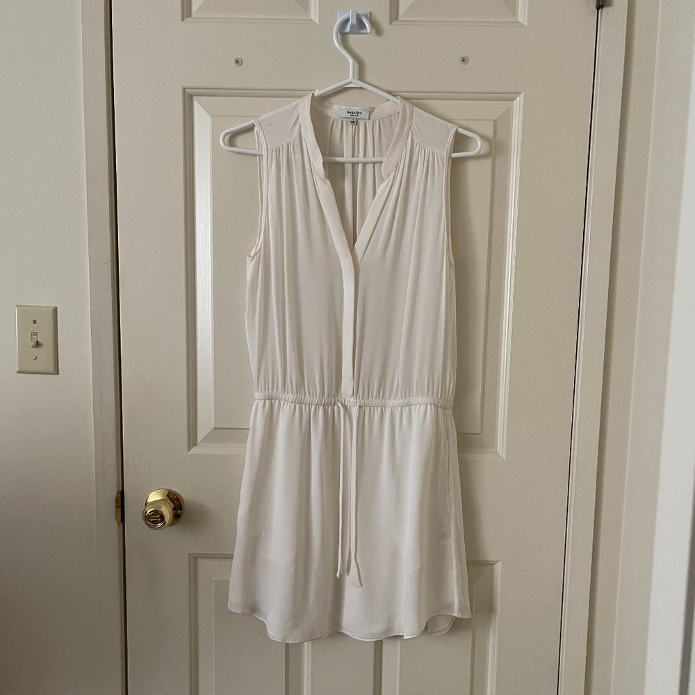 Babaton Bennett White 100% Silk Dress